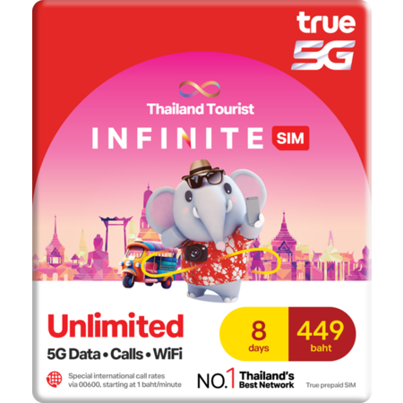 THAILAND TOURIST INFINITE SIM 8 DAYS 449