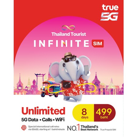 THAILAND TOURIST INFINITE SIM 8 DAYS