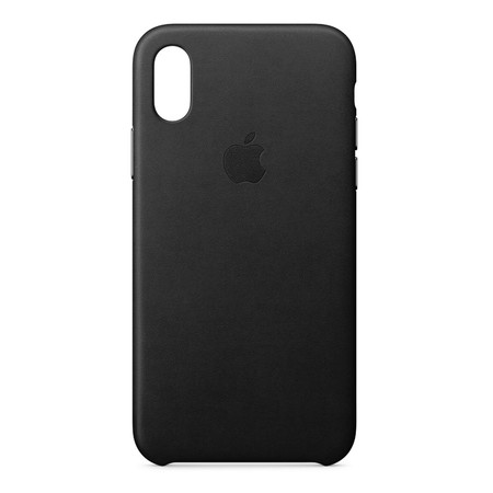 Leather Case for iPhone X - สีดำ