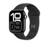 Apple Watch Series 10 GPS + Cellular 46mm Jet Black Aluminium Case with Black Sport Band - S/M