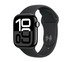 Apple Watch Series 10 GPS + Cellular 42mm Jet Black Aluminium Case with Black Sport Band - S/M