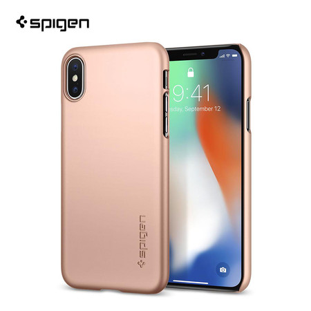 เคส iPhone X SPIGEN Case Thin Fit - Blush Gold
