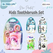 Dr.Phillips Flashing Timer Kids แปรงสีฟันเด็ก ไฟกระพริบ มีกระบอกใส่น้ำ ลายการ์ตูน ฝึกให้เด็กแปรงฟัน (สีสันสดใส)