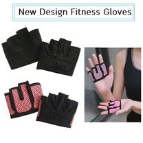 ถุงมือฟิตเนส กันลื่น ดีไซน์ครึ่งฝ่ามือ Half Palm Design Fitness Gloves