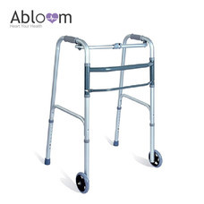 Abloom ที่หัดเดิน แบบมีล้อ Aluminum Foldable Walker with Wheels (พับได้) - Grey