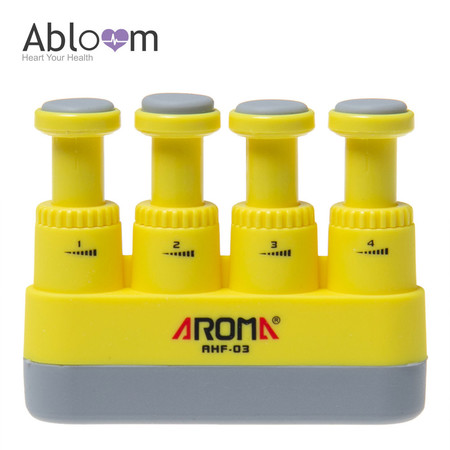 Aroma อุปกรณ์บริหารนิ้วมือ Finger Exerciser - สีเหลือง