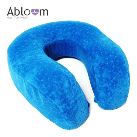Abloom หมอนรองคอ แบบมีกระดุม - สีน้ำเงิน
