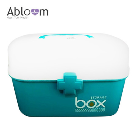 Abloom กล่องยา ปฐมพยาบาล กล่องอเนกประสงค์ First Aid Kit Box Medicine Storage สีฟ้า