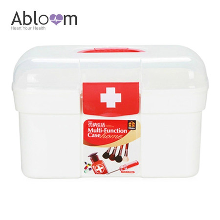Abloom กล่องยา ปฐมพยาบาล อุปกรณ์ทางการแพทย์ กล่องใส่ของ First Aid Kit Box ,Large Size