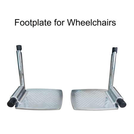 Abloom อะไหล่ที่วางเท้า พร้อมแกนล็อค สำหรับรถเข็น 1 คู่ (อลูมิเนียม) Aluminum Footplate for Wheelchair 1 Pair