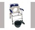Abloom 2 In 1 เก้าอี้นั่งถ่าย และ เก้าอี้อาบน้ำ อลูมิเนียม พับได้, สีขาว/น้ำเงิน Aluminum Commode Chair (NEW)