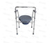 เก้าอี้นั่งถ่าย ปรับสูง-ต่ำได้ พับได้ Steel Folding Commode Chair- สีเทา