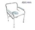 Abloom เก้าอี้นั่งถ่าย พับเก็บได้ โครงเหล็กชุบโครเมี่ยม น้ำหนักเบา Chrome Steel Commode Chair (Lightweight Design)