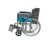 Wheelchair รถเข็น ผู้ป่วย เหล็กชุบ พับได้ รุ่นมาตรฐาน พร้อมเบรคมือ - ลายสก็อตสีอ่อน