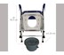 Abloom 2 In 1 เก้าอี้นั่งถ่าย และ เก้าอี้อาบน้ำ อลูมิเนียม พับได้, สีขาว/น้ำเงิน Aluminum Commode Chair (NEW)