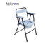 Abloom เก้าอี้นั่งถ่าย พร้อมพนักพิง เหล็กชุบ - สีเทา (AB0302)