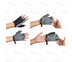BEGINS ถุงมือฟิตเนส Fitness Training Gloves 1 คู่ (สีเทา/ดำ)