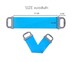 Pilates Band ยางยืดพิลาทิส พร้อมมือจับ Resistance Band with Handle (Blue)