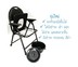 Abloom เก้าอี้นั่งถ่าย พร้อมพนักพิง พับได้ - สีดำ Foldable Commode Chair