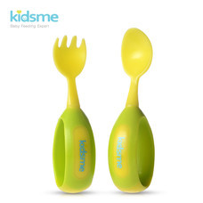 Toddler Spoon and Fork Set - Lime
