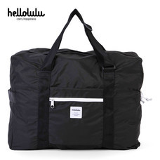 HELLOLULU กระเป๋าพับได้ รุ่น BC-H80013-07 Packable Boston Bag 35L- สี Black