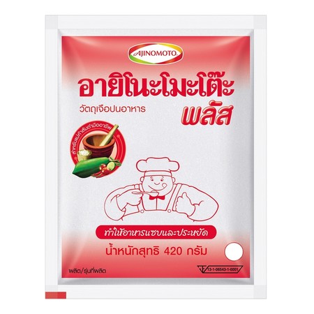 อายิโนะโมะโต๊ะ ผงชูรสพลัส ขนาด 420 กรัม x 1 ห่อ