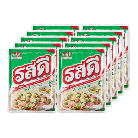 รสดี ผงปรุงรส รสหมู ขนาด75 กรัม แพ็กละ 10 ซอง.