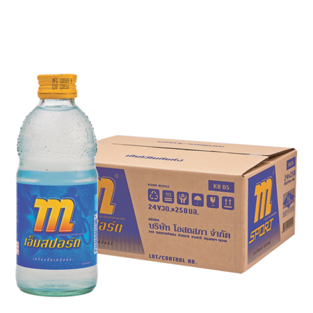 เอ็มสปอร์ต เครื่องดื่มเกลือแร่ 250 มิลลิลิตร x 24 ขวด (ยกลัง)