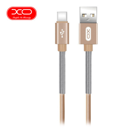 XO สายชาร์จ NB27 Spring Typc-C Cable ยาว 1 m - Gold