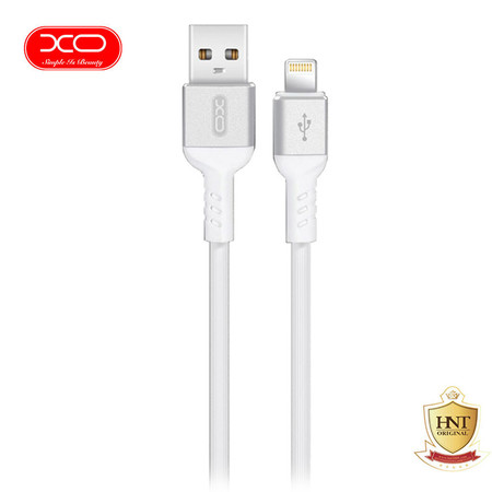 XO สายชาร์จ NB30 TPE Aluminium Alloy USB Lightning Cable ยาว 1 m - White