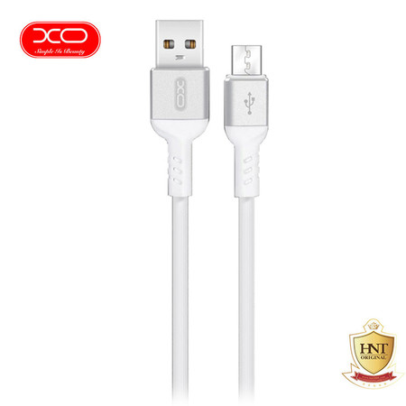 XO สายชาร์จ NB30 TPE Aluminium Alloy USB Micro Cable ยาว 1 m - White