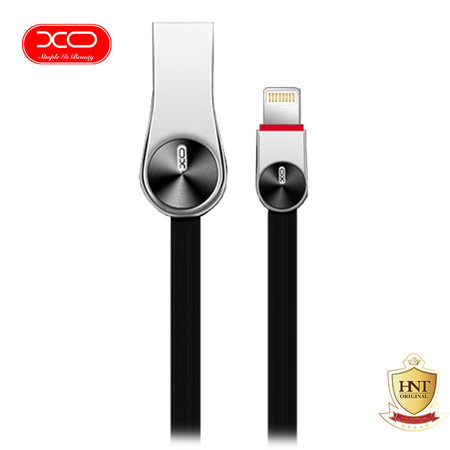 XO สายชาร์จ Lightning รุ่น NB20 Grain Zinc Alloy Data Cable - Black