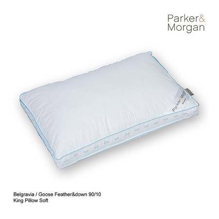 Parker & Morgan Belgravia Goose Feather & Down 90/10 Pillow King ไซส์(นุ่มมาก)