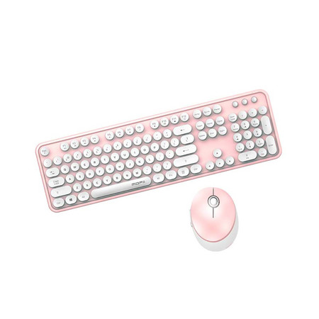 Mofii ชุดเม้าส์คีย์บอร์ดไร้สาย 2.4 GHz รุ่น SWEET Pink