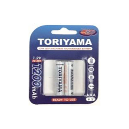 Toriyama ถ่านชาร์จ รุ่น AAA1200 แพ็ก 2