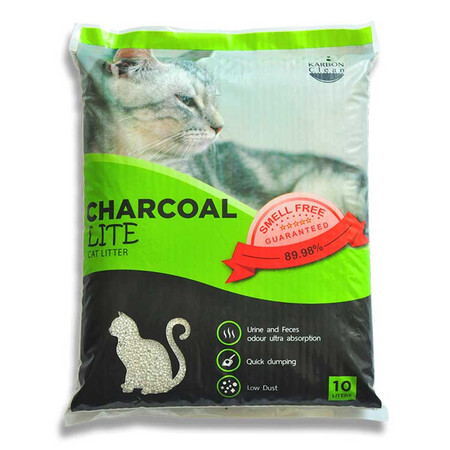 Charcoal Sand Lite ทรายแมว สีเขียว 10 ลิตร