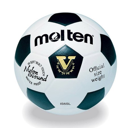 Thai Sports ฟุตบอล Molten หนังพียู (PU) หนังอัด ขนาดและน้ำหนักมาตรฐาน เบอร์ 5 สีดำ/ขาว รหัสสินค้า B2AIS5SL