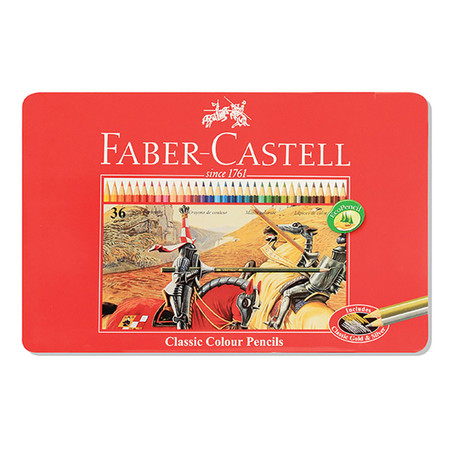 Faber Castell 36 Classic Colour Pencils in Metal Tin Box