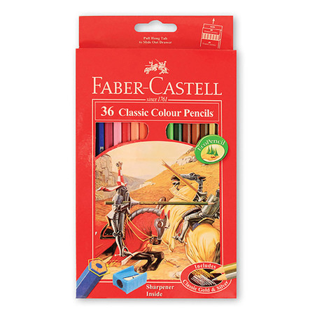Faber Castell 36 Classic Colour Pencils in Paper Box