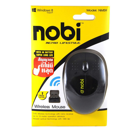Nobi Wireless Mouse NM59 Black