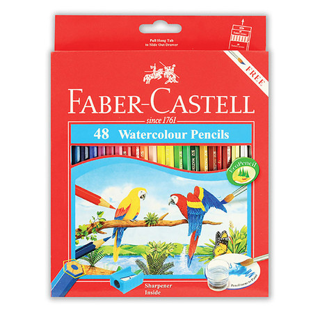 Faber Castell 48 Watercolour Pencils in Paper Box