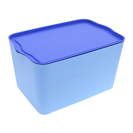 Q Line กล่องพลาสติก-สีฟ้า PL-002 (3 ชิ้น)