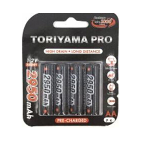 Toriyama ถ่านชาร์จ รุ่น AA2950 Pro แพ็ก 4