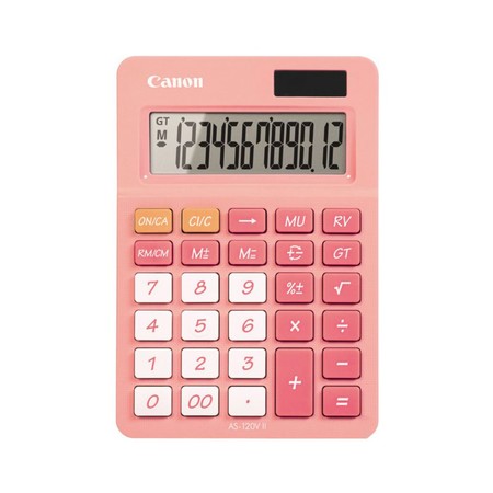 Canon Desktop Calculator รุ่น AS-120V II Strawberry Pink