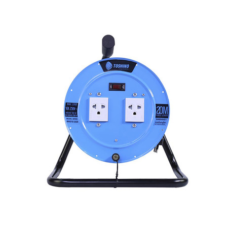 Toshino ล้อเก็บสายไฟสาย รุ่น MN310T-20 VCT 3x1.0 ยาว 20 เมตร สีฟ้า
