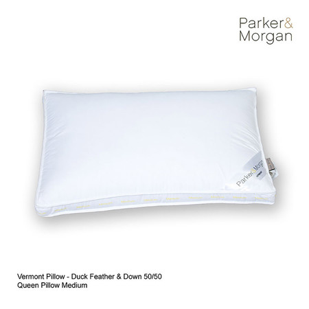 Parker & Morgan เวอร์มอนต์ หมอนขนเป็ดแท้ (50% ขนอ่อน : 50% ขนปีก) Queen