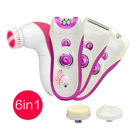 เครื่องถอนขนอเนกประสงค์ 6 in 1 Kemei รุ่น KM-3066 ชมพู