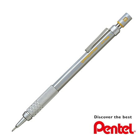 Pentel ดินสอกดเขียนแบบ GraphGear 500 ด้ามสีเงิน