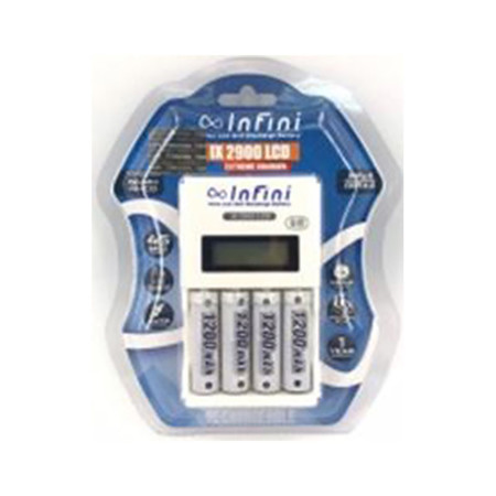 Infini แท่นชาร์จ + ถ่านชาร์จ รุ่น IX2900 + AA1200 แพ็ก 4