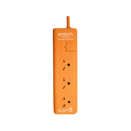 Anitech ปลั๊กไฟ มอก. 3 ช่อง 1 สวิตช์ สายยาว 3 ม. รุ่น H1133 สีส้ม